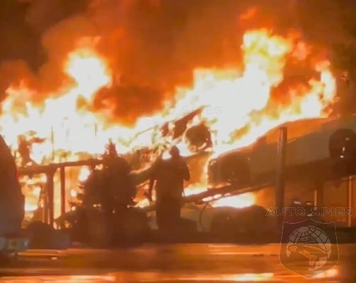 WATCH: Truckload Of C8 Corvettes Goes Up In Flames
